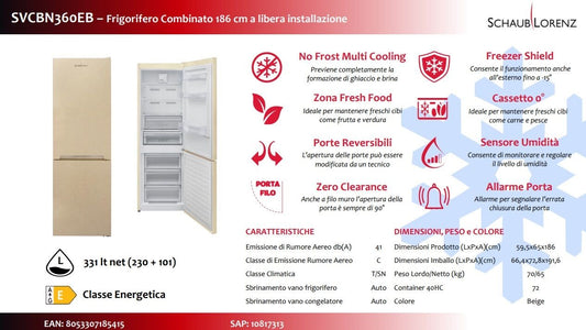 Frigorifero combinato schaub Lorenz
