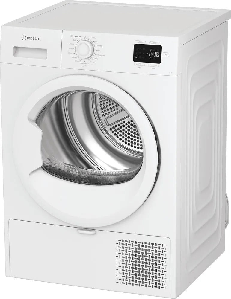 ASCIUGATRICE INDESIT C YD 102D WW IT Pompa di calore, 10 kg, profondità 607 mm, Bianco, Classe E